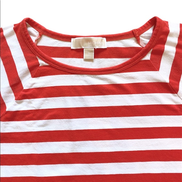 MICHAEL Michael Kors Red & White Striped Mini Dress - Picture 3 of 4